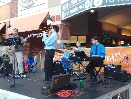 Distant Thunder Jazz Combo performing in Downtown Silver Spring, Maryland