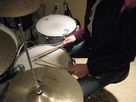 Drummer from Distant Thunder Jazz Combo